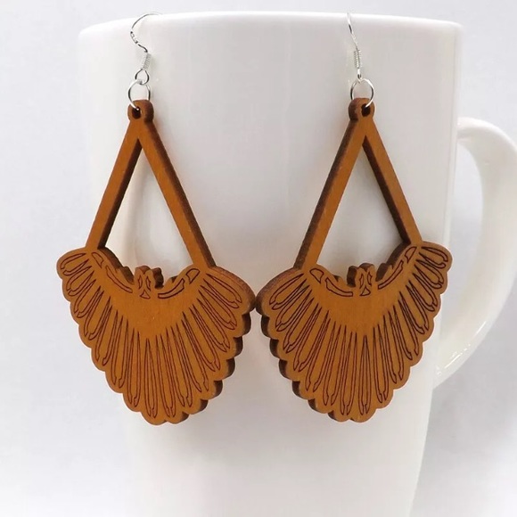 Jewelry - Sophia Laser Cut Wood Earrings